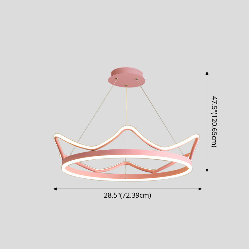 1 Light Crown Suspension Pendant Light