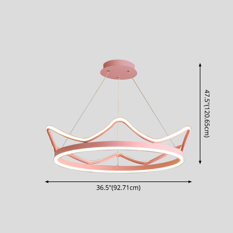 1 Light Crown Suspension Pendant Light