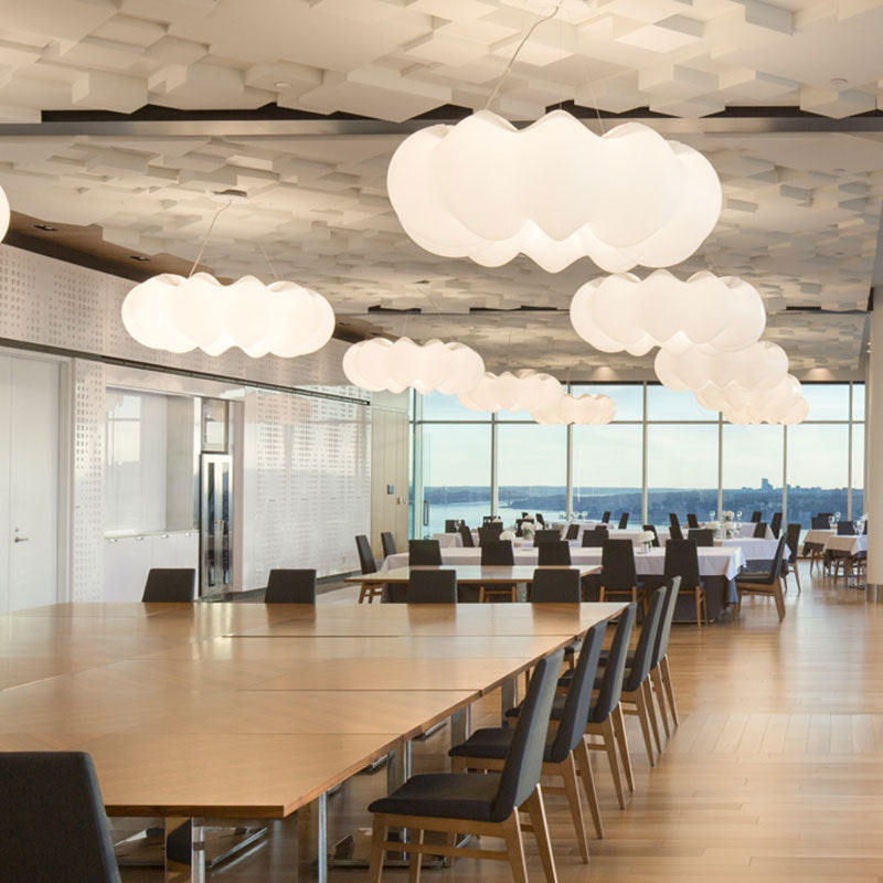 1 Light Cloud Plafond Postures Assemblées Pendentif Plastique en plastique