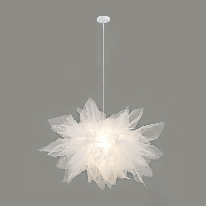 1 luminaire d'éclairage pendentif à fleurs légères