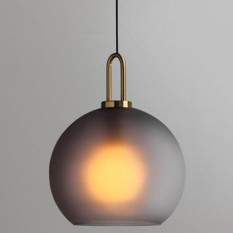 Contemporary Blown Glass Pendant Light 1-Light Hanging Pendant Lighting For Bedroom