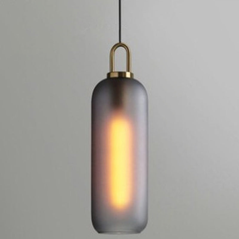 Contemporary Blown Glass Pendant Light 1-Light Hanging Pendant Lighting For Bedroom