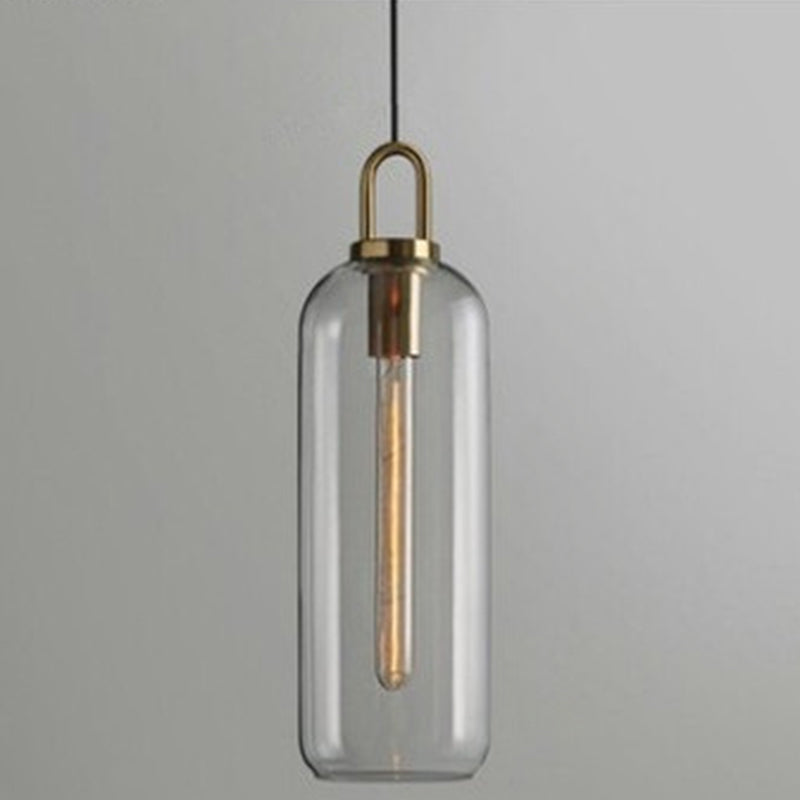 Contemporary Blown Glass Pendant Light 1-Light Hanging Pendant Lighting For Bedroom