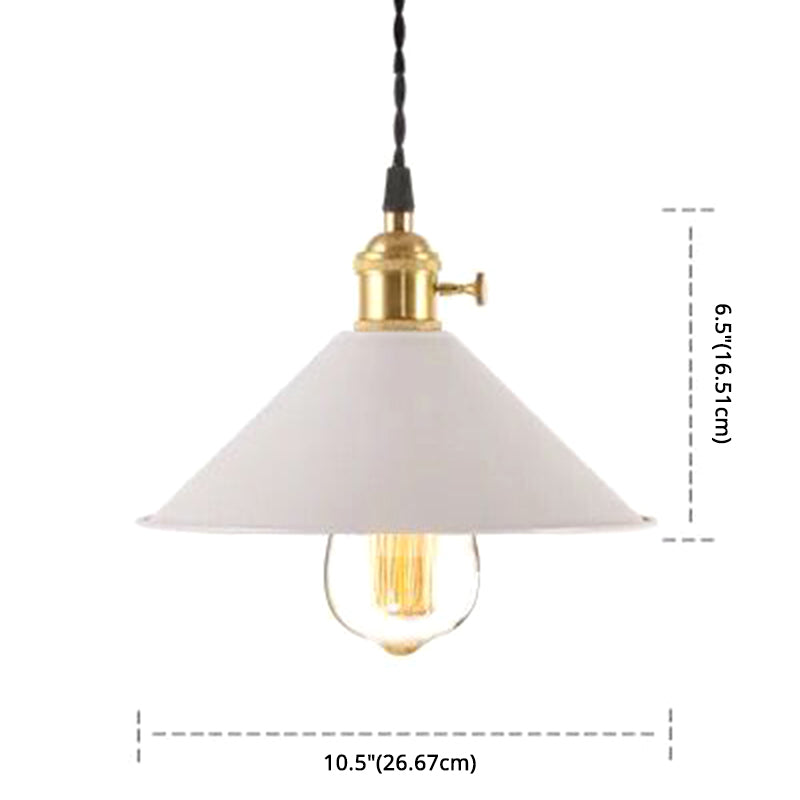 Noordse industriële paraplu hanger licht metaal kleurrijke macarons 1-licht hanglampje verlichting