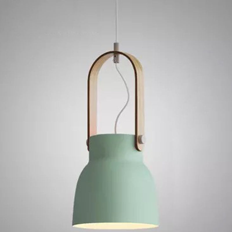 Lampada a ciondolo a testa in giù da 1 luci a testa in giù per il ristorante in metallo in stile moderno nordico lampada sospesa