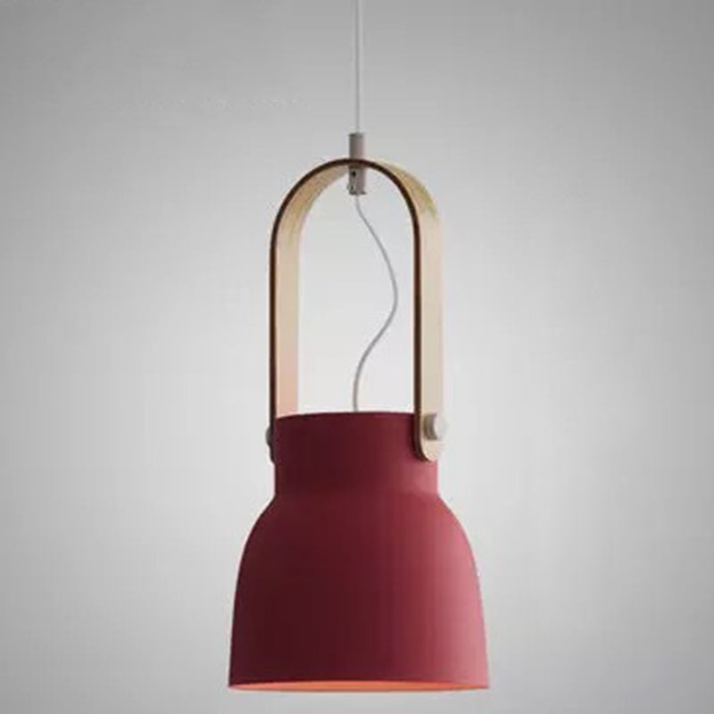 Lampada a ciondolo a testa in giù da 1 luci a testa in giù per il ristorante in metallo in stile moderno nordico lampada sospesa