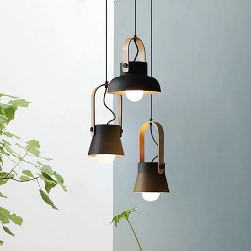 Lampada a ciondolo a testa in giù da 1 luci a testa in giù per il ristorante in metallo in stile moderno nordico lampada sospesa