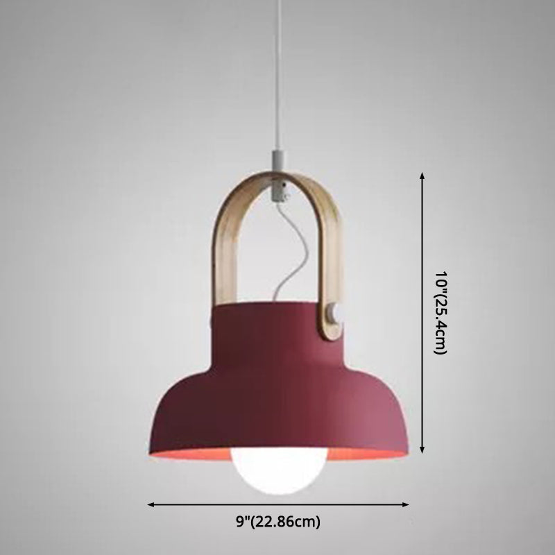 Lampada a ciondolo a testa in giù da 1 luci a testa in giù per il ristorante in metallo in stile moderno nordico lampada sospesa