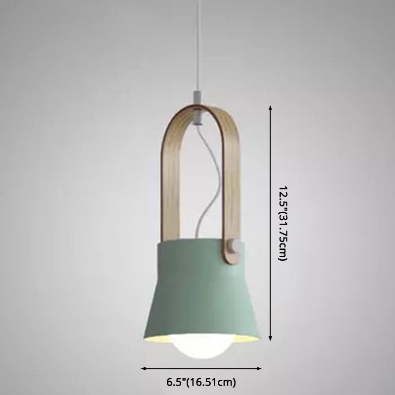 Lampada a ciondolo a testa in giù da 1 luci a testa in giù per il ristorante in metallo in stile moderno nordico lampada sospesa