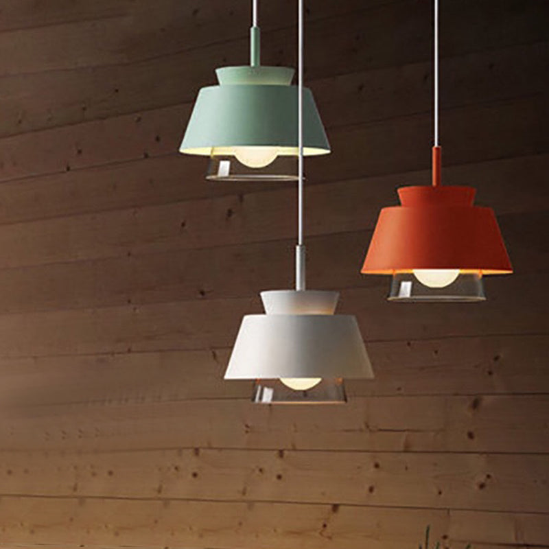Modern Upside Down Trifle Pendant Light Metal Macarons 1-Light Pendant Lighting for Dining Room Table