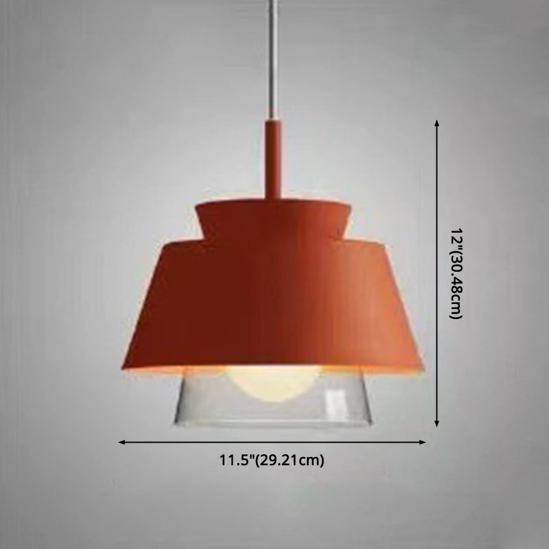 Modern Upside Down Trifle Pendant Light Metal Macarons 1-Light Pendant Lighting for Dining Room Table