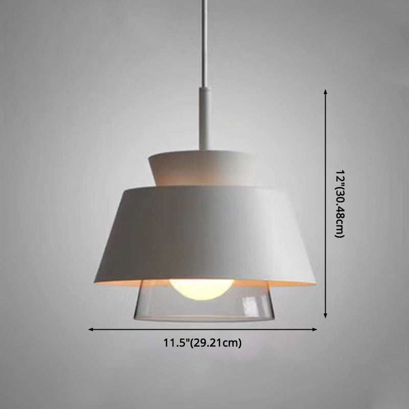 Modern Upside Down Trifle Pendant Light Metal Macarons 1-Light Pendant Lighting for Dining Room Table