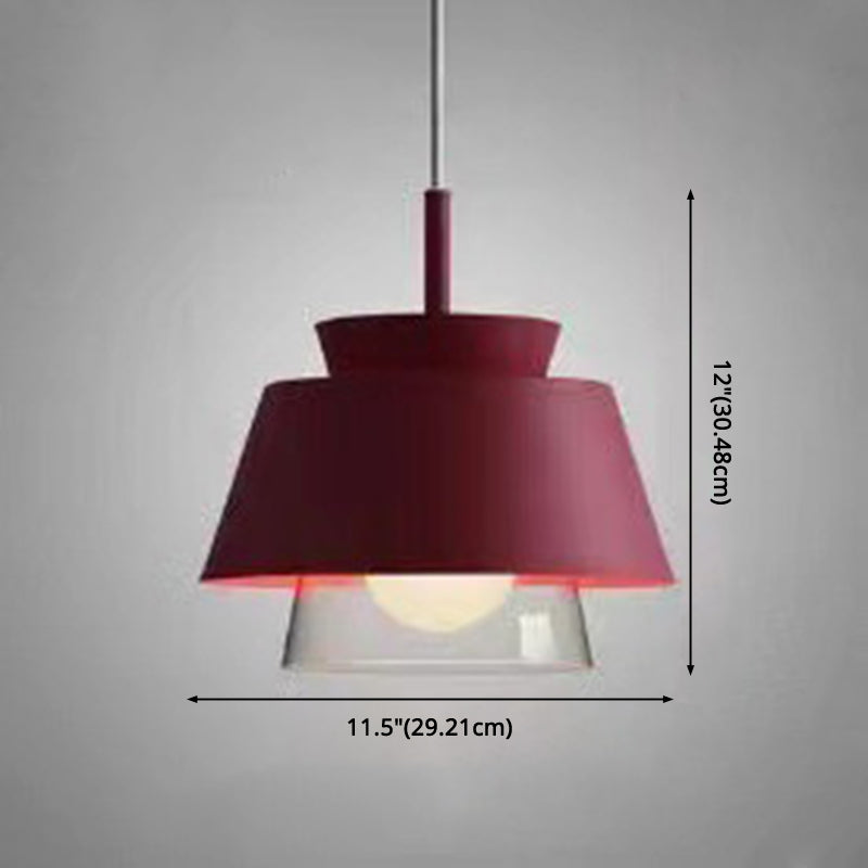 Modern Upside Down Trifle Pendant Light Metal Macarons 1-Light Pendant Lighting for Dining Room Table