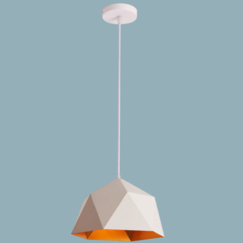 1-Licht-Diamant-Anhängerlampe Nordic Macarons Stil Metall Esszimmer Hanging Lampe