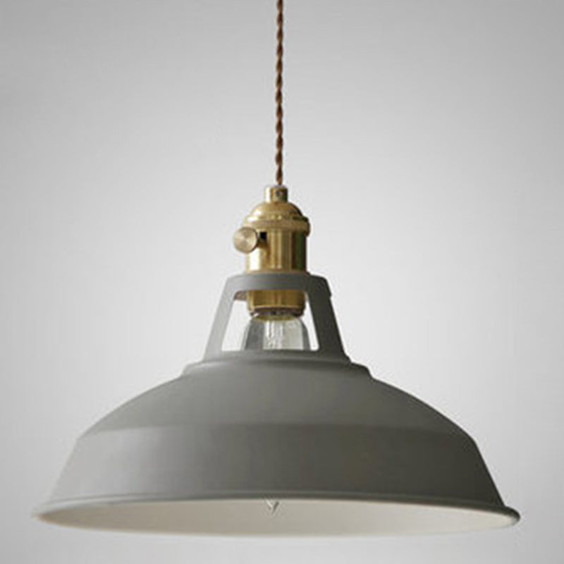 Macarons Industrial Barn Shade Pendant Licht metaal 1-licht hangerverlichting voor restaurant