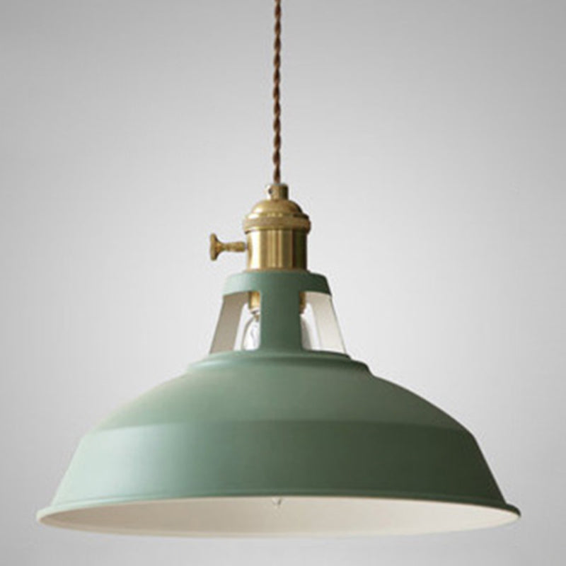 Macarons Industrial Barn Shade Pendant Licht metaal 1-licht hangerverlichting voor restaurant
