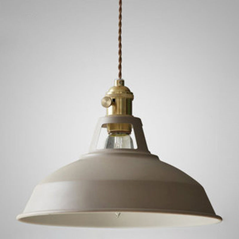 Macarons Industrial Barn Shade Pendant Licht metaal 1-licht hangerverlichting voor restaurant