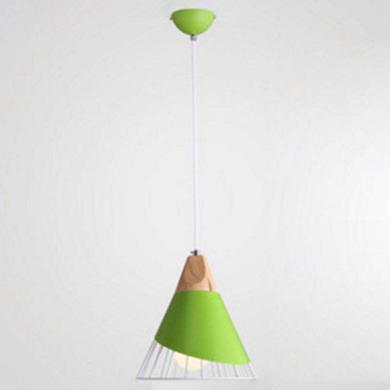 1-licht draadkooi hanglamp Noordelijke macarons stijl metalen woonkamer hangende lamp