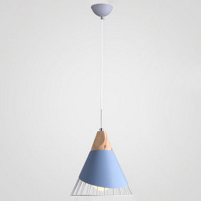 1-licht draadkooi hanglamp Noordelijke macarons stijl metalen woonkamer hangende lamp