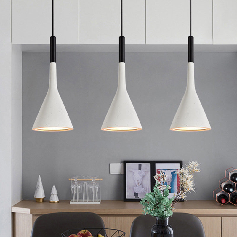 Resin Tapered Hanging Light Nordic Modern Style 1 Light Restaurant Ceiling Pendant Lamp