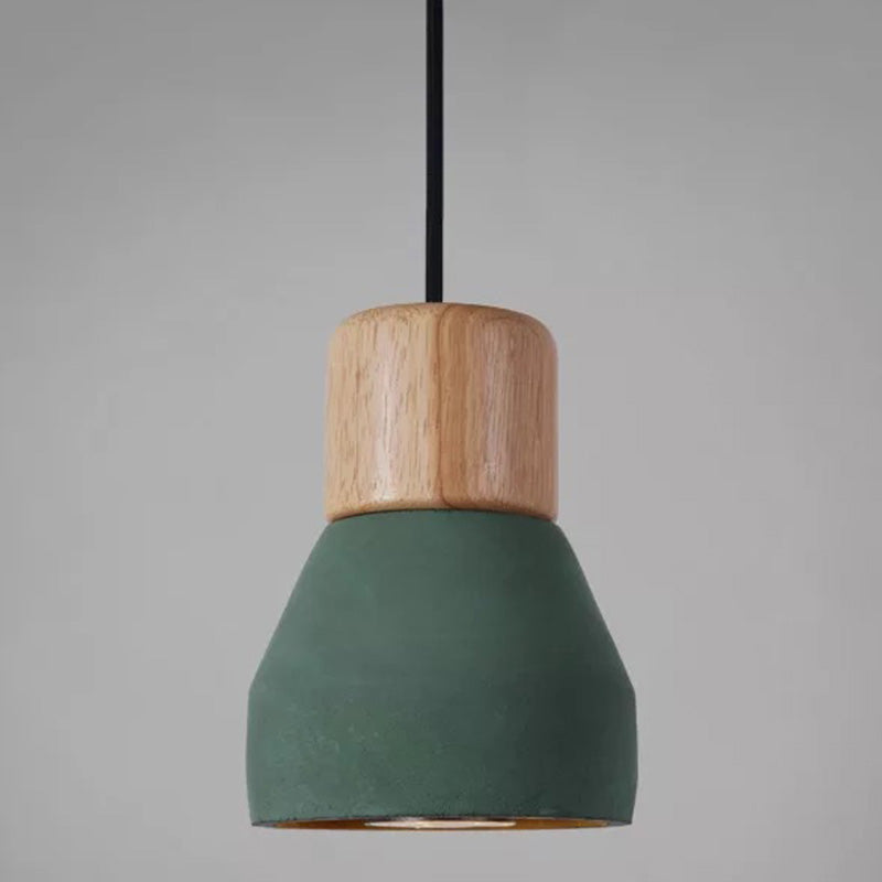 Cement Tapered Hanging Light Nordic Minimalist Style 1 Light Restaurant Down Mini Pendant