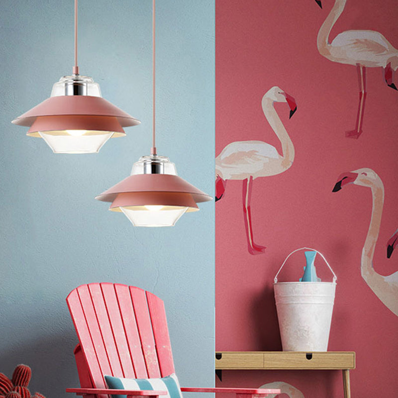 1 Tiers concentriques en couches légères Lampe à pension nordique de style nordique lampe suspendue