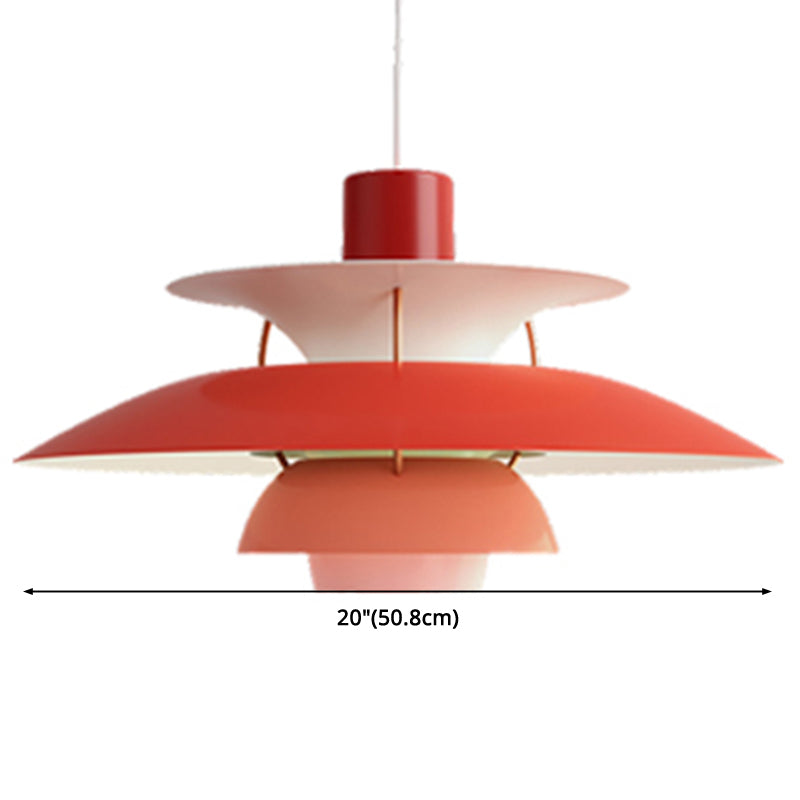 Metal Flying Saucer Hanging Light 1 Light Nordic Style Hanging Lamp for Restaurant