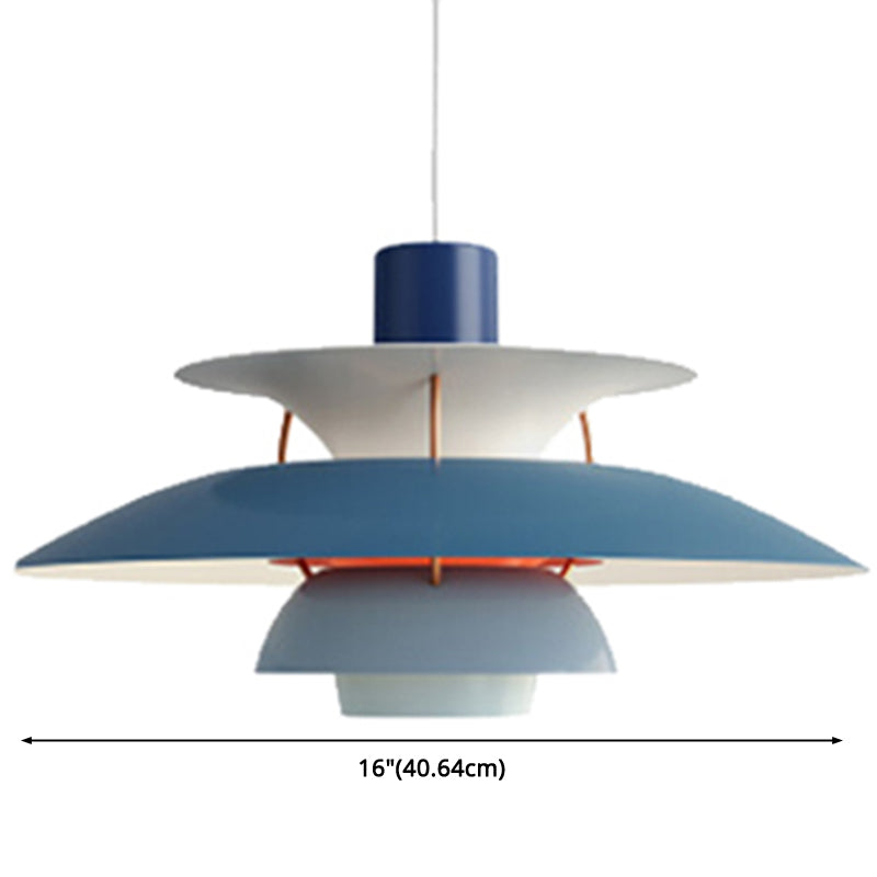 Metal Flying Saucer Hanging Light 1 Light Nordic Style Hanging Lamp for Restaurant