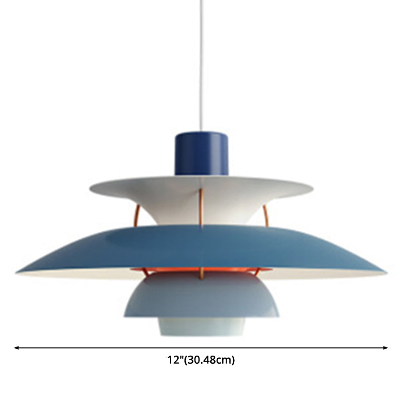 Metal Flying Saucer Hanging Light 1 Light Nordic Style Hanging Lamp for Restaurant