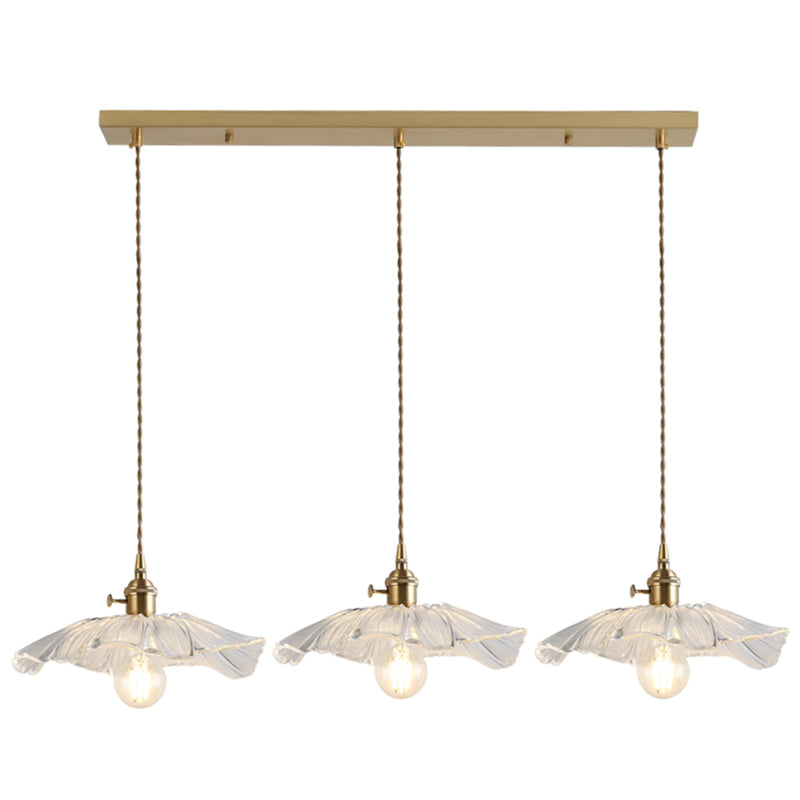 Flower Shape Shade Ceiling Pendant Lamp Vintage Industrial Clear Glass Hanging Light