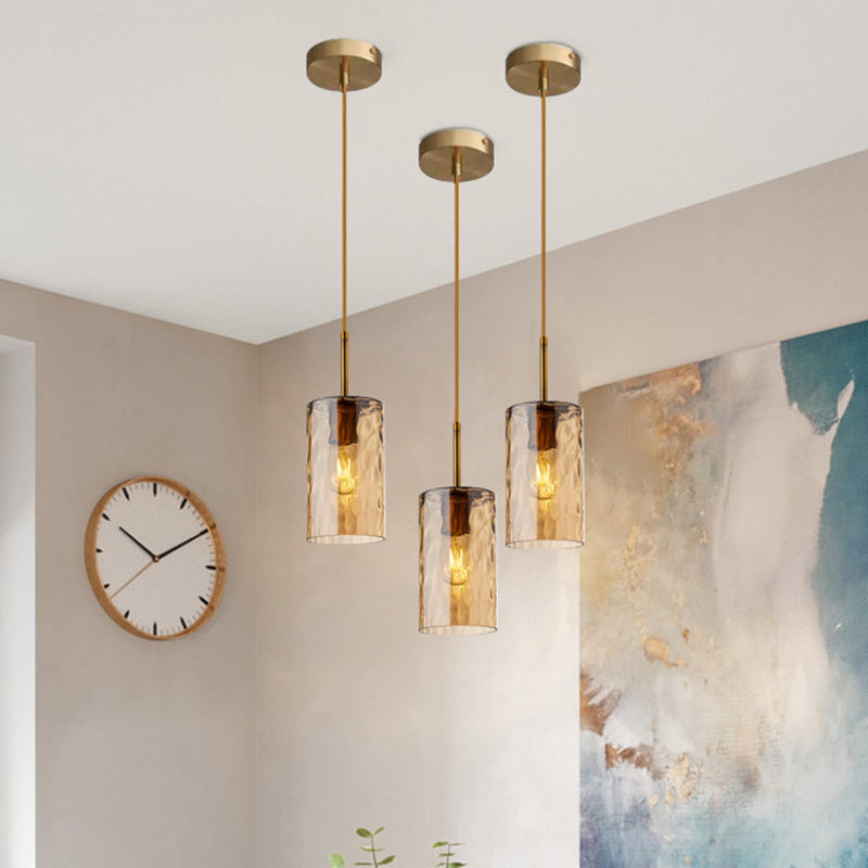 1 lampe suspendue à cylindre légère