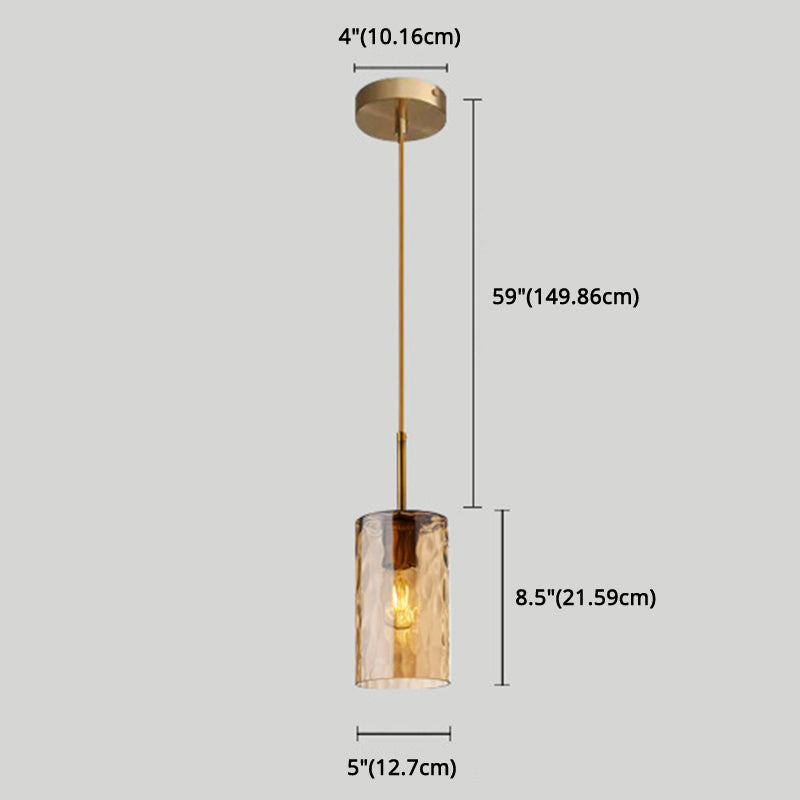 1 lampe suspendue à cylindre légère