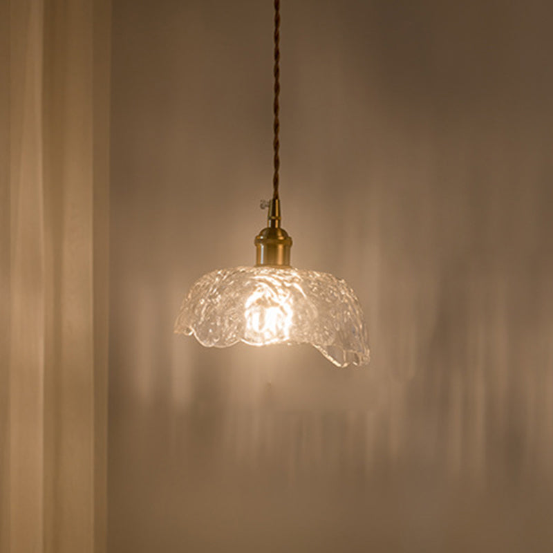 Retro Industrial Ceiling Pendant 1 Light Clear Glass Pendant Light for Kitchen