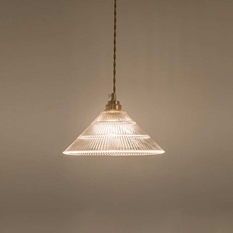 Retro Industrial Ceiling Pendant 1 Light Clear Glass Pendant Light for Kitchen