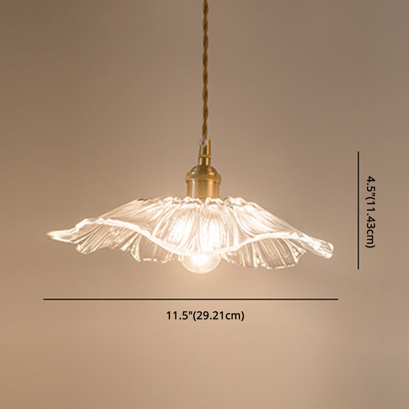 Retro Industrial Ceiling Pendant 1 Light Clear Glass Pendant Light for Kitchen