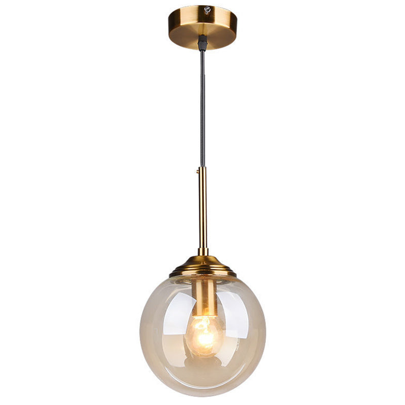 Post-Modern Minimalist Design Hanging Lamp 1 Light Globe Glass Shade Pendant Light