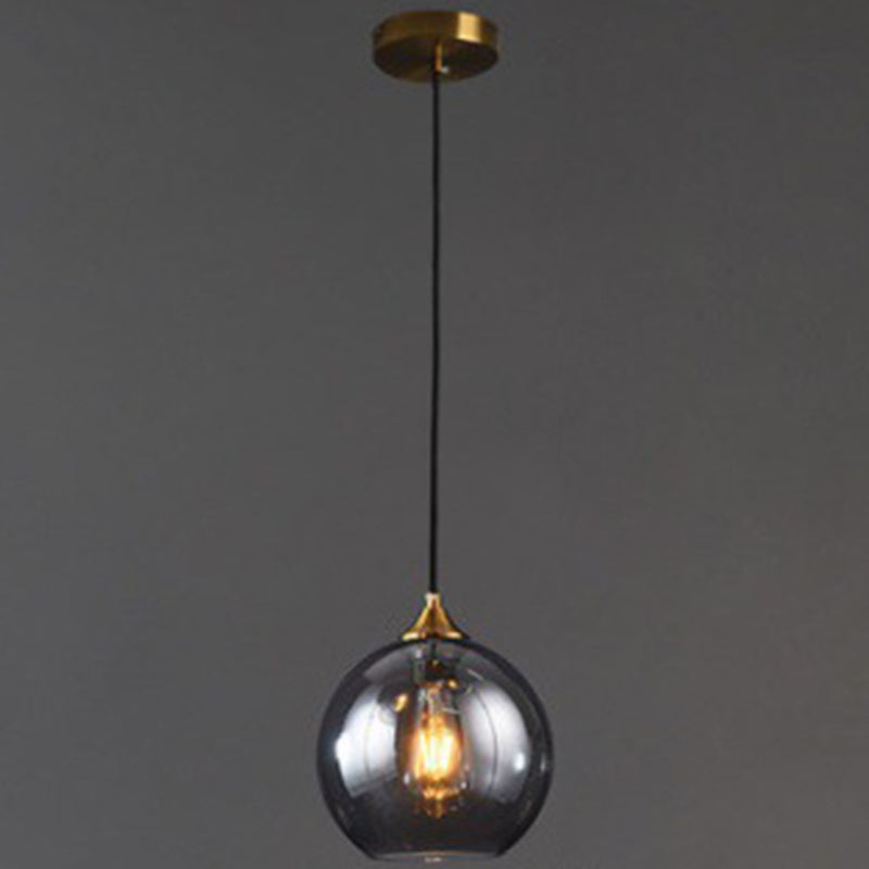 Post-Modern Minimalist Design Hanging Lamp 1 Light Globe Glass Shade Pendant Light