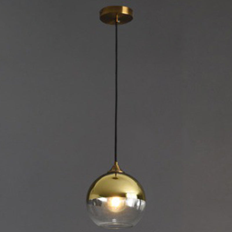 Post-Modern Minimalist Design Hanging Lamp 1 Light Globe Glass Shade Pendant Light