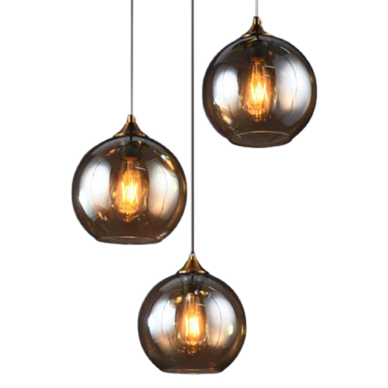 Post-Modern Minimalist Design Hanging Lamp 1 Light Globe Glass Shade Pendant Light