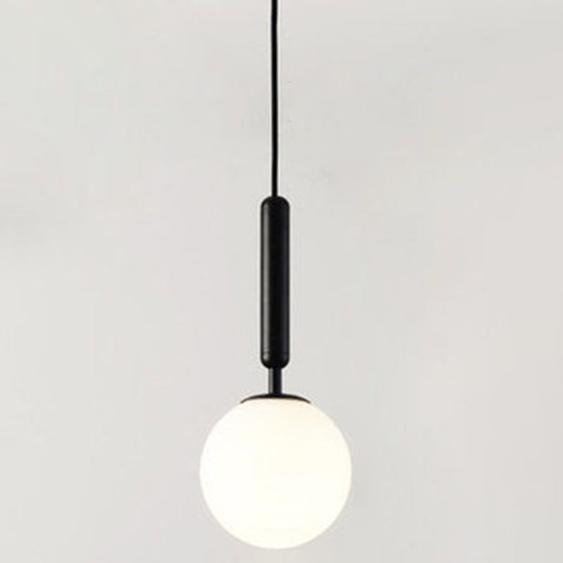 Mitte des Jahrhunderts Design Globe Hanging Lamp Glass Schatten 1 Licht Anhänger Licht für Schlafzimmer