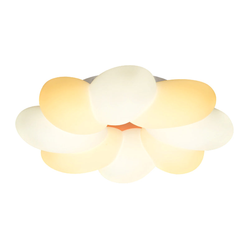 Flower Flush Mount Lighting 1 Light Plastic Kids Flush Ceiling Light Fixtures for Girls Bedroom