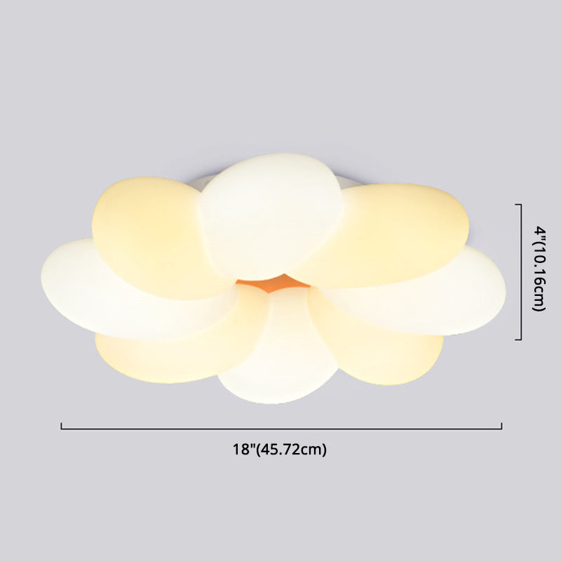 Flower Flush Mount Lighting 1 Light Plastic Kids Flush Ceiling Light Fixtures for Girls Bedroom