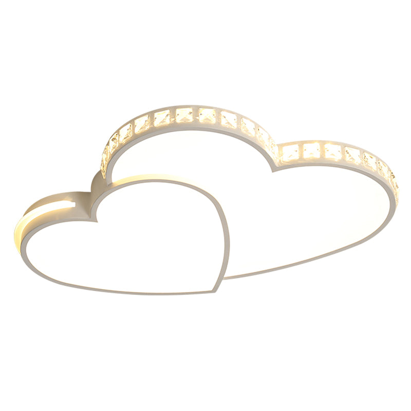 Heart Flush Light 1 Light Metal Modern Flush Mount Ceiling Light Fixtures for Bedroom