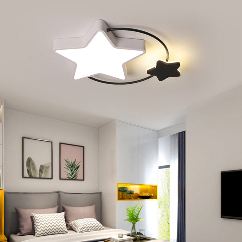 Pentagramma Flush Mount Massimale Light Modernst Acrylic Massimale Flush Montaggio per Bedroom