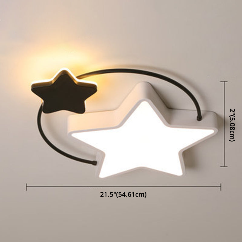 Plafonnier encastré Pentagram Plafonnier moderniste en acrylique pour chambre à coucher