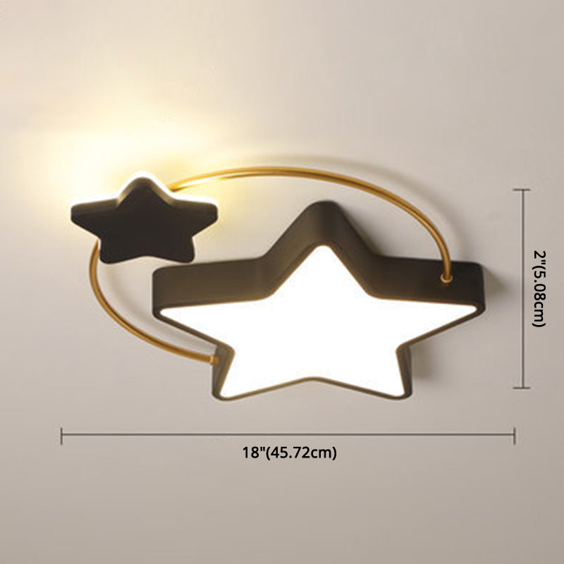 Plafonnier encastré Pentagram Plafonnier moderniste en acrylique pour chambre à coucher