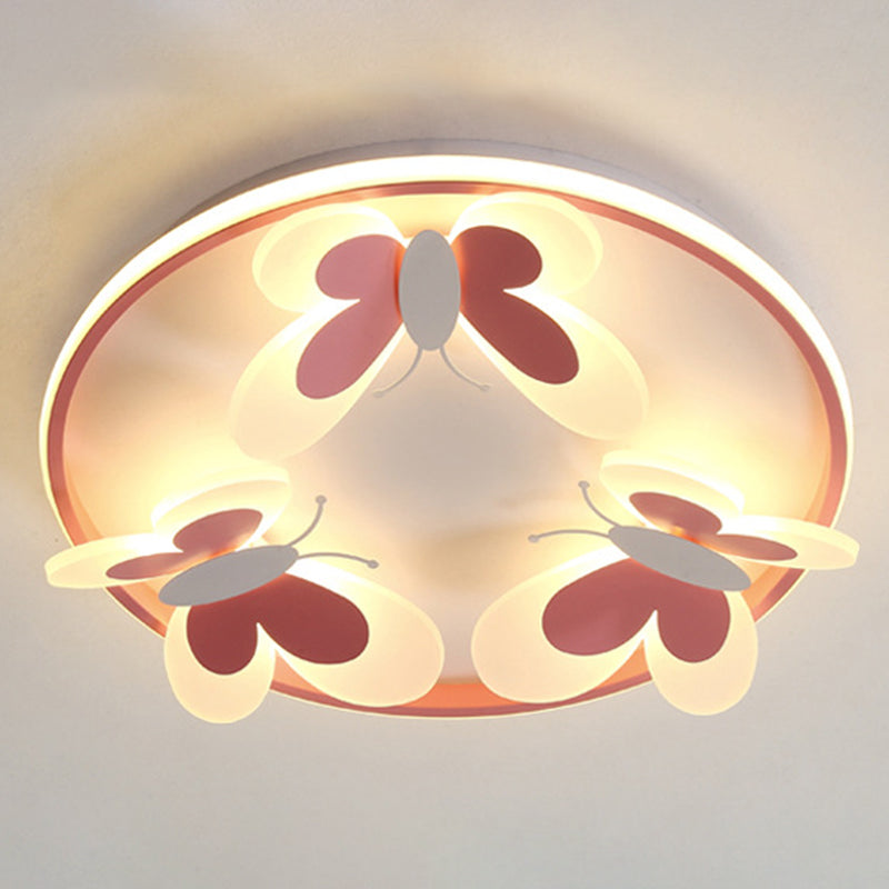 Butterfly Flush Mount Plafoniera Illuminazione A Soffitto Lampadario Acrilico per Camera da letto
