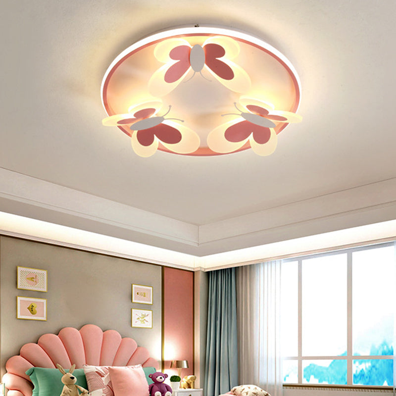 Butterfly Flush Mount Plafoniera Illuminazione A Soffitto Lampadario Acrilico per Camera da letto