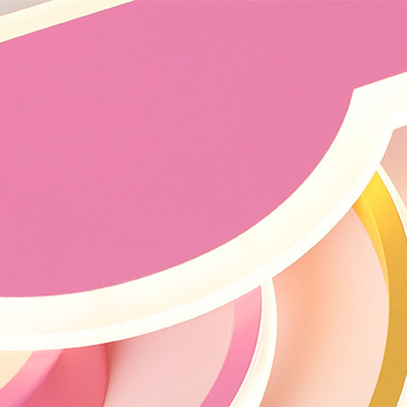 Luminaires encastrés arc-en-ciel, plafonnier contemporain en acrylique pour chambre à coucher