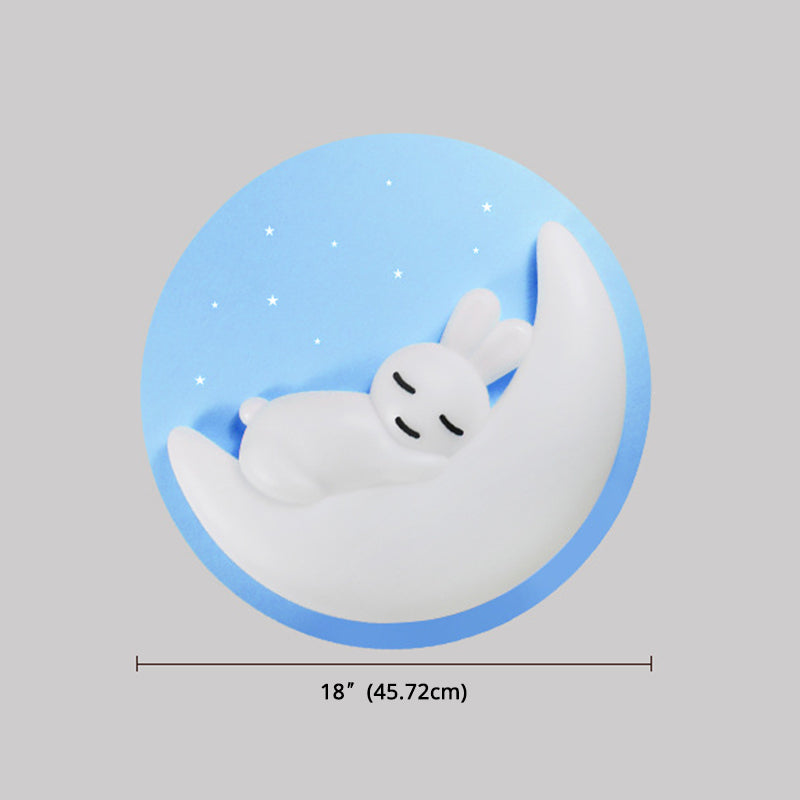 Plafonnier encastré à 1 lumière, luminaire de plafond en plastique de dessin animé